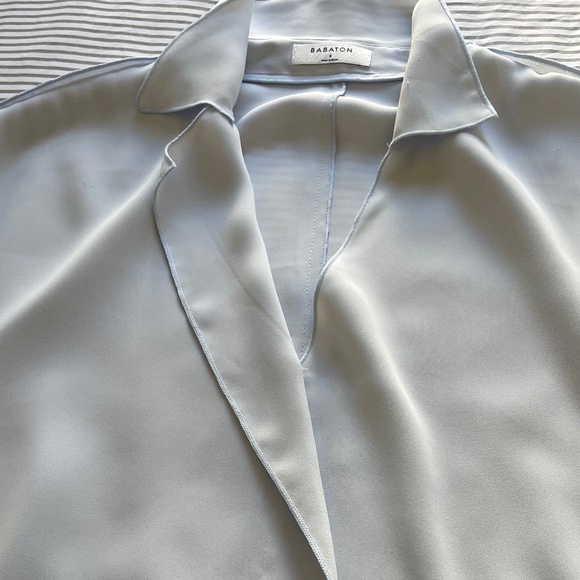Babaton Martin Blouse in Light Blue Size Small - Picture 9 of 11